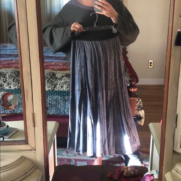 Super soft acid wash maxi skirt - Picture 3 of 3